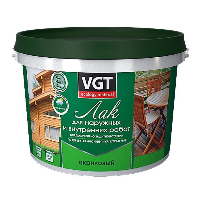 Акриловый лак VGT на водной основе 